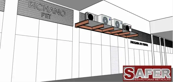 Obra em estrutura metálica executada pela SAFER